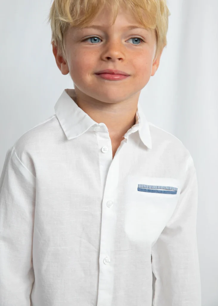 mayoral Πουκαμισο μακρυμ λινο αμπιγιε 26 3117 76 Λευκό