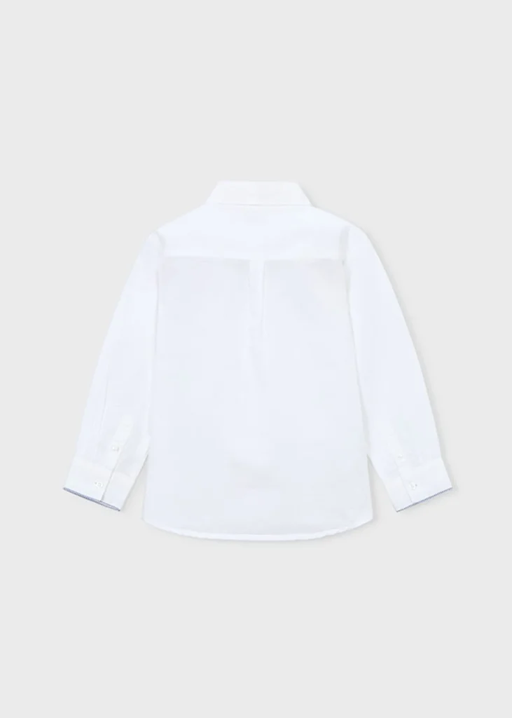mayoral Πουκαμισο μακρυμ λινο αμπιγιε 26 3117 76 Λευκό