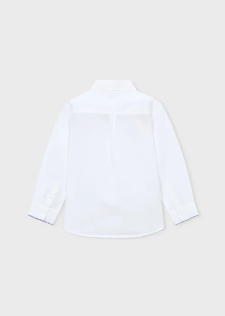 mayoral Πουκαμισο μακρυμ λινο αμπιγιε 26 3117 76 Λευκό