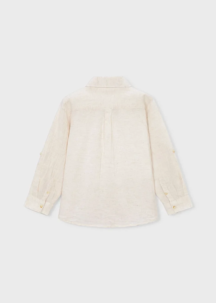 mayoral Πουκαμισο μακρ/κο λινο γιακας 26 3119 38 Λευκό