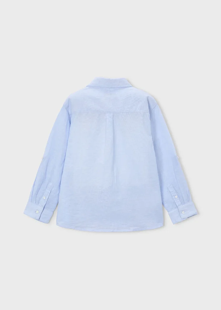 mayoral Πουκαμισο μακρ/κο λινο γιακας 26 3119 38 Λευκό