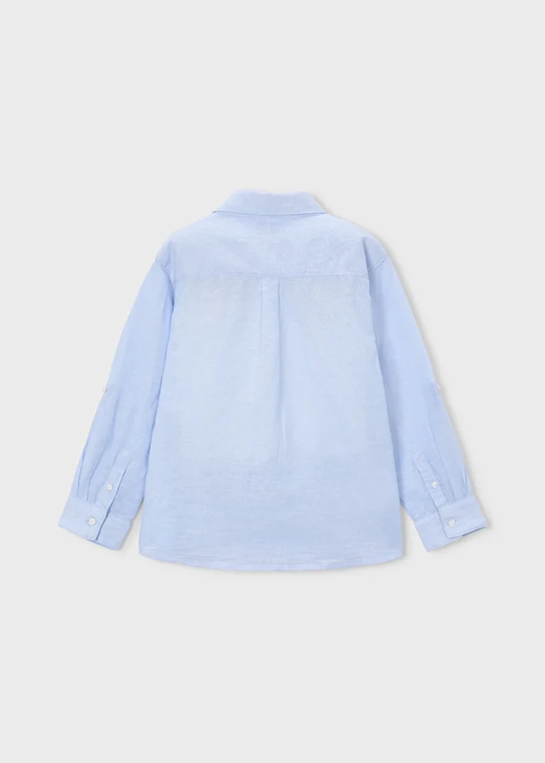 mayoral Πουκαμισο μακρ/κο λινο γιακας 26 3119 38 Λευκό