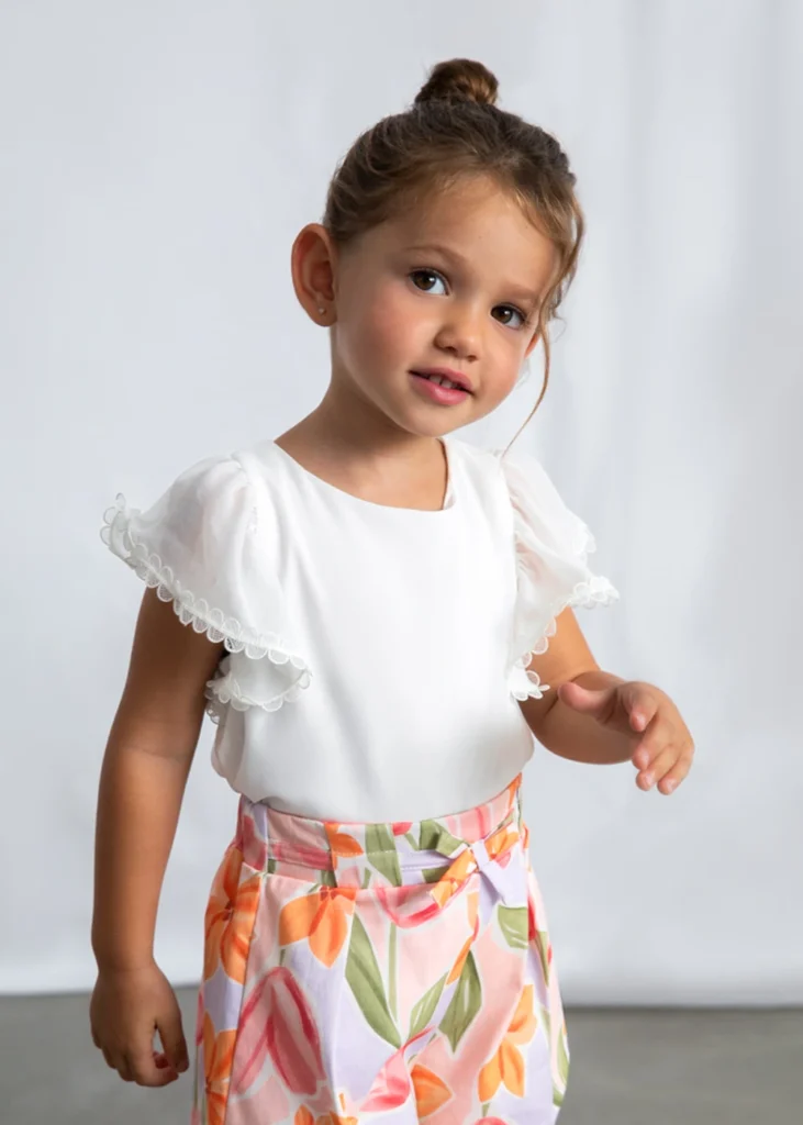 mayoral Πουκαμισα γαζα δαντελενιες λε 26 3195 42 Εκρού