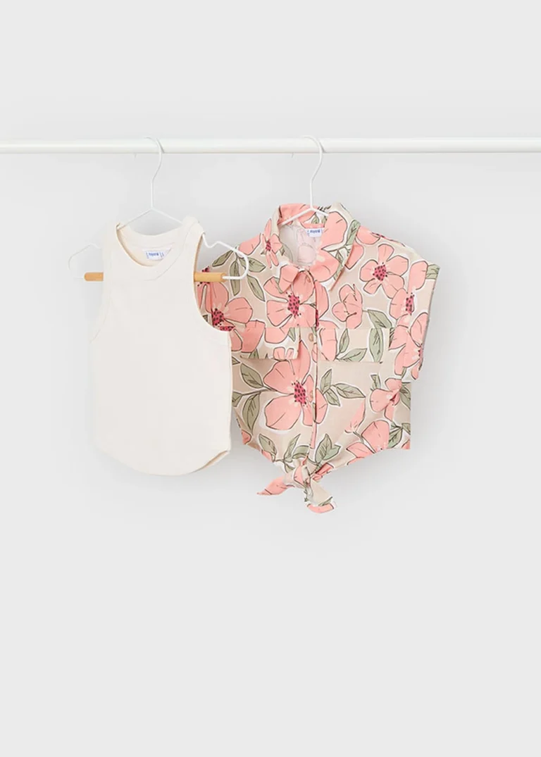 mayoral Πουκαμισα 2 τεμαχια 26 3196 59 Μανταρινί