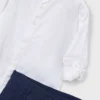 mayoral Σετ βερμουδα λινη suiting 26 3216 12 Μπλε σκούρο
