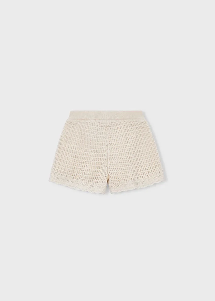 mayoral Παντελονι κοντο πλεκτο 26 3223 50 Μπεζ ανοιχτό