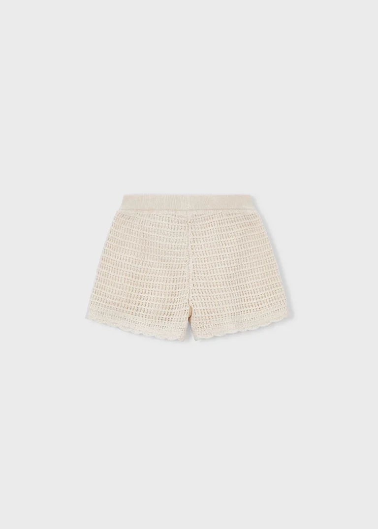 mayoral Παντελονι κοντο πλεκτο 26 3223 50 Μπεζ ανοιχτό