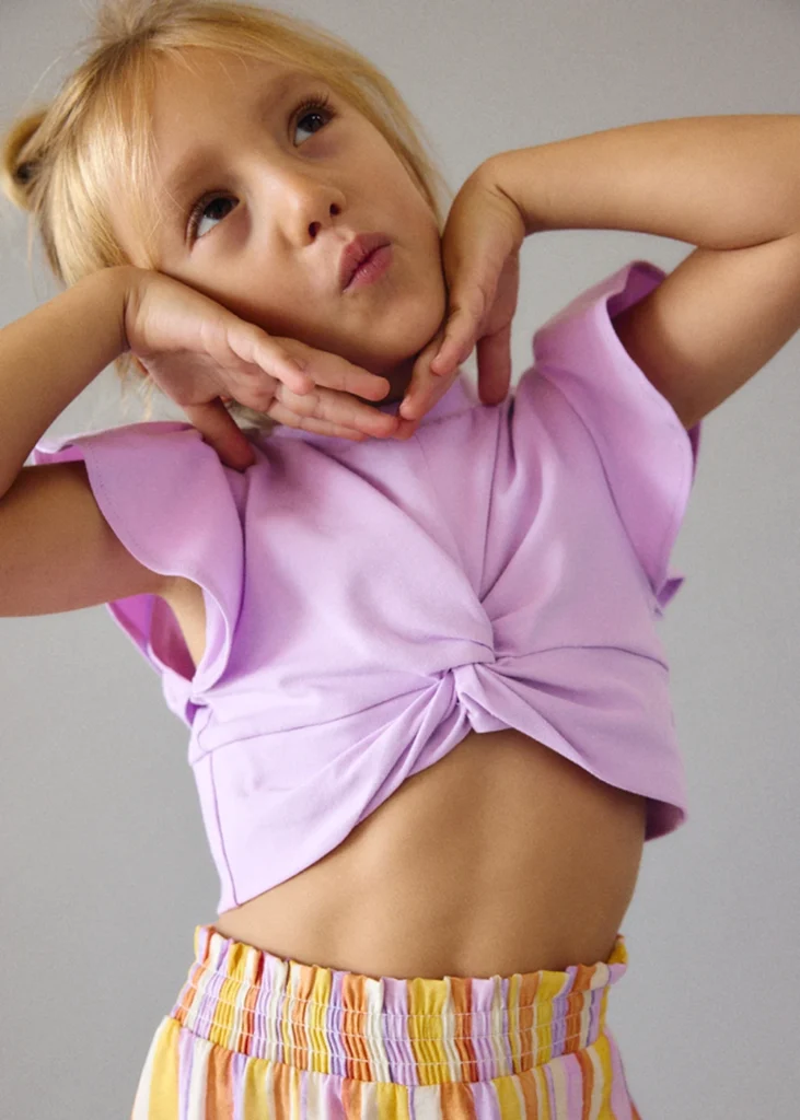 mayoral Σετ σορτς Ριγέ 26 3227 68 Λιλά