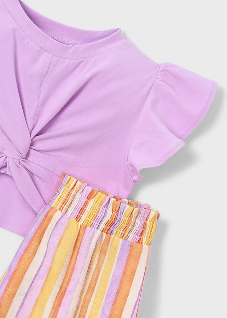 mayoral Σετ σορτς Ριγέ 26 3227 68 Λιλά