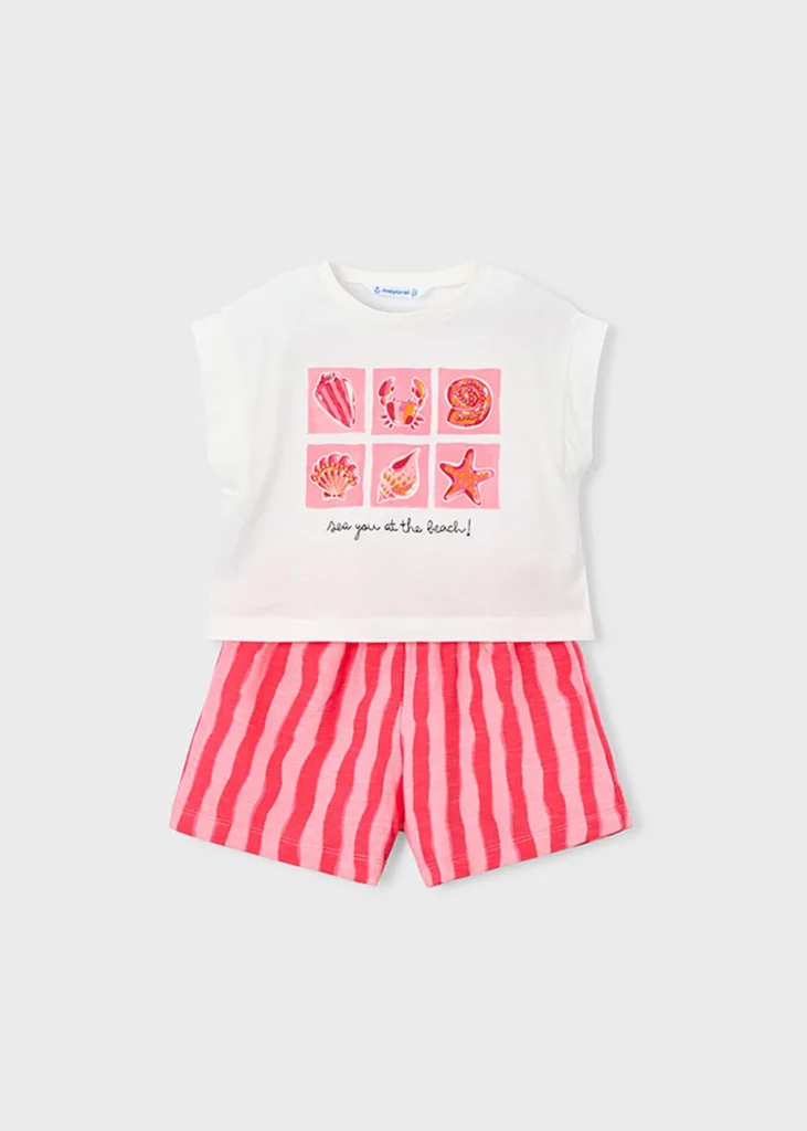 mayoral Σετ σορτς φουτερ 26 3234 81 Λιλά