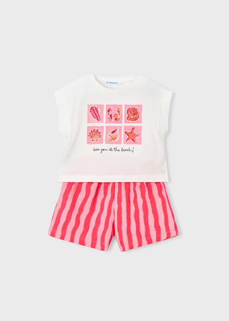 mayoral Σετ σορτς φουτερ 26 3234 81 Λιλά