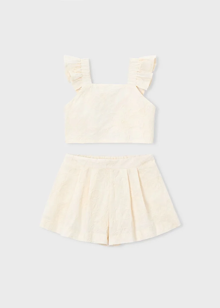 mayoral Σετ βερμουδα 26 3235 88 Εκρού