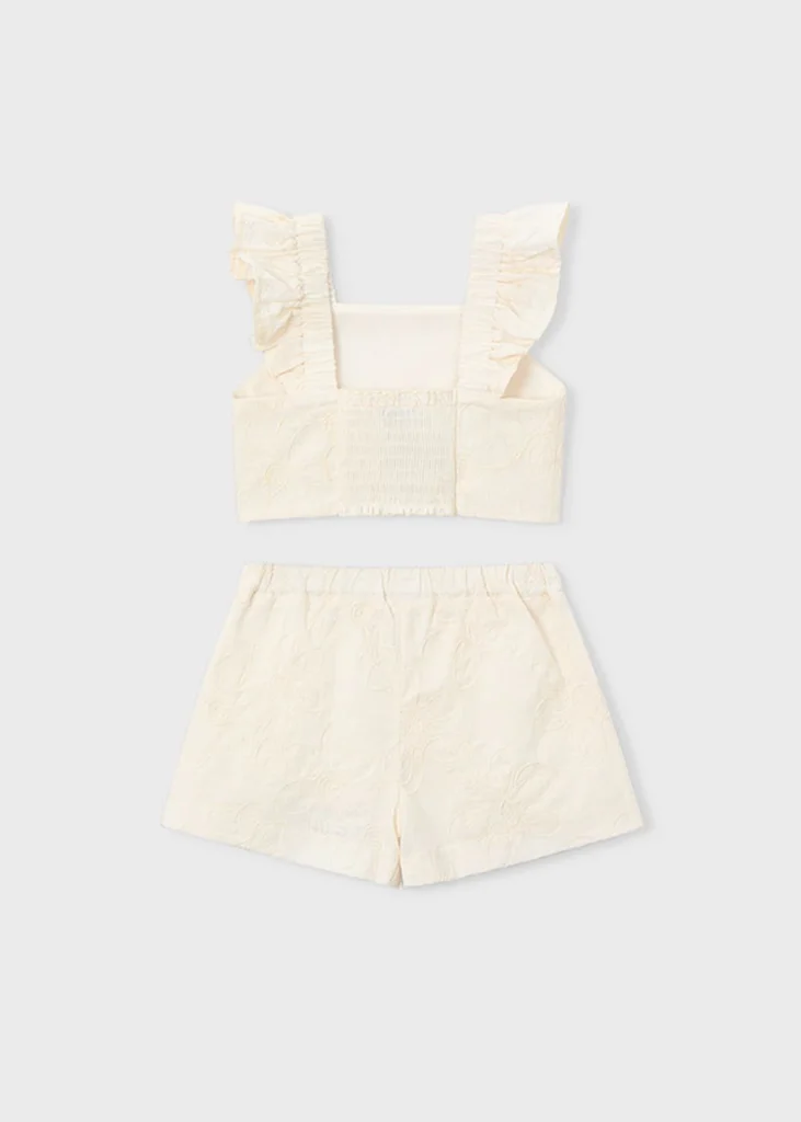 mayoral Σετ βερμουδα 26 3235 88 Εκρού