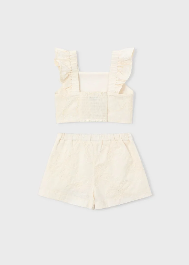 mayoral Σετ βερμουδα 26 3235 88 Εκρού