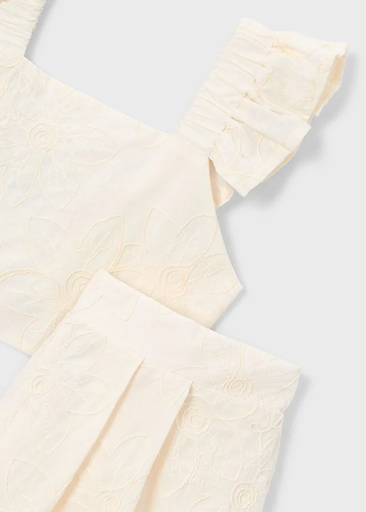 mayoral Σετ βερμουδα 26 3235 88 Εκρού