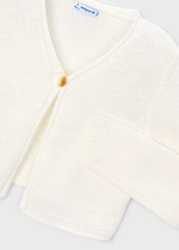 mayoral Ζακετα πλεκτη ρουστικ 26 3384 12 Εκρού