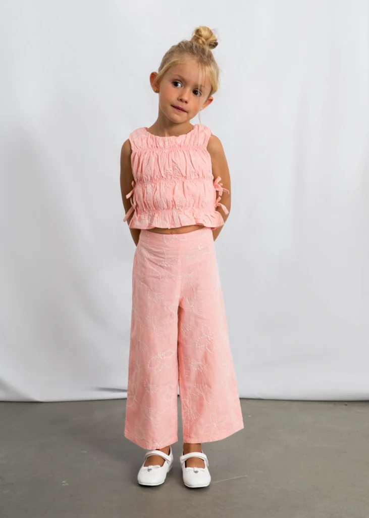 mayoral Σετ πανετλονι μακρυ κεντητο 26 3592 77 Ροζ απαλό