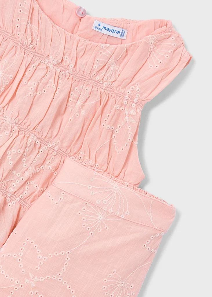 mayoral Σετ πανετλονι μακρυ κεντητο 26 3592 77 Ροζ απαλό