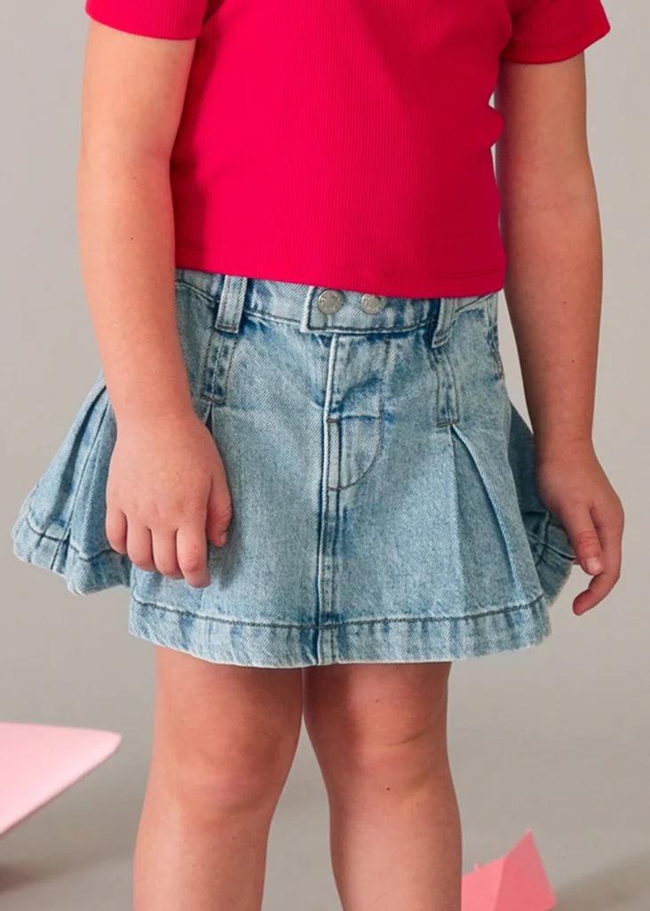 mayoral Φουστα denim φαρδια 26 3905 26 Πετροπλυμένο Τζιν