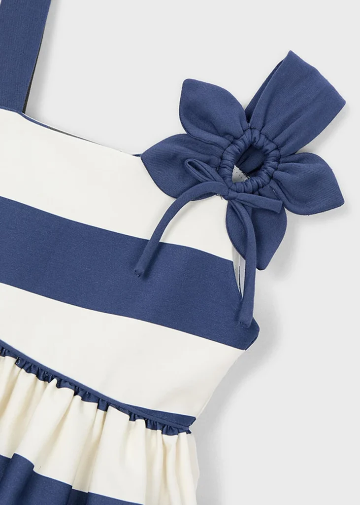 mayoral Φορεμα ασυμμετρο λουλουδι 26 3924 991 Μπλε ριγέ