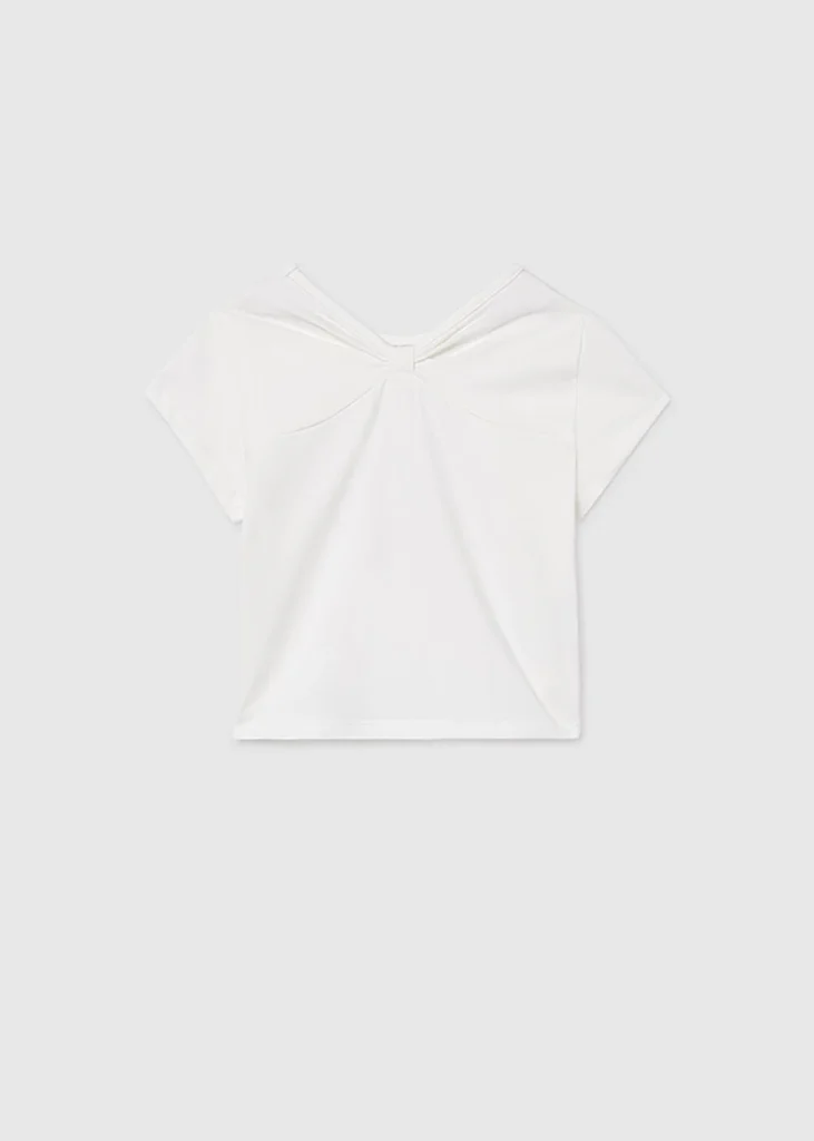 mayoral Μπλουζα κοντομανικη παγιετες 26 6002 91 Εκρού