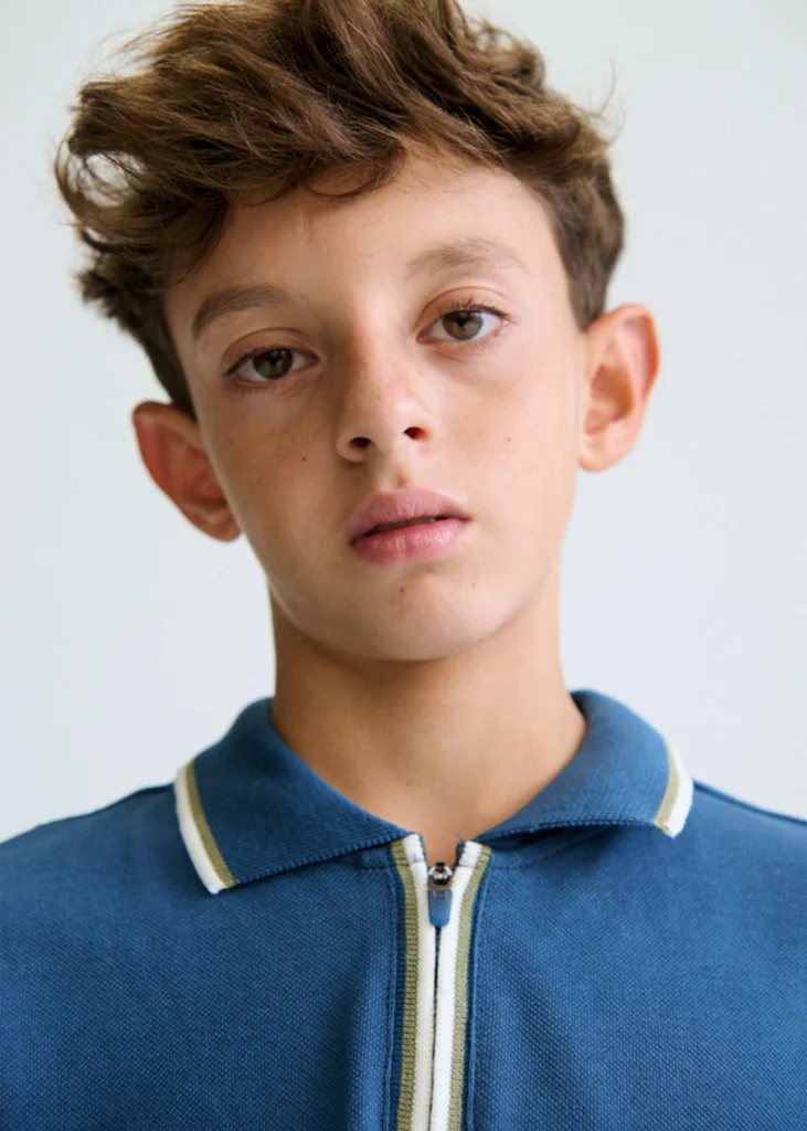 mayoral Πολο κοντομανικο φερμουαρ 26 6166 68 Μπλε σκούρο