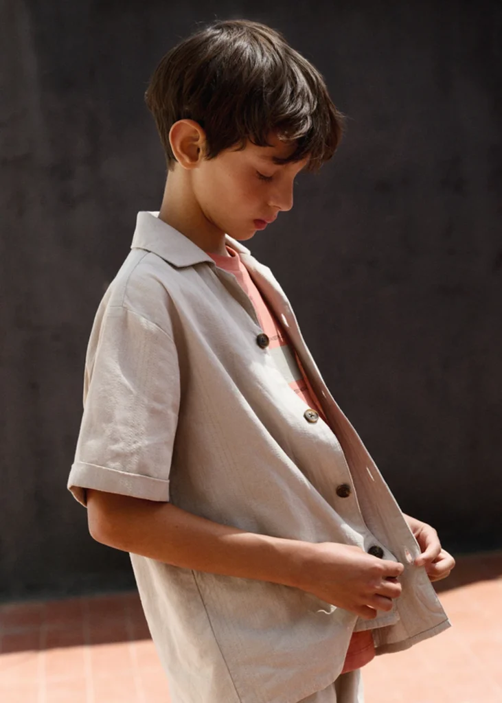 mayoral Πουκαμισο κοντομανικο γιακας 26 6170 76 Μπεζ