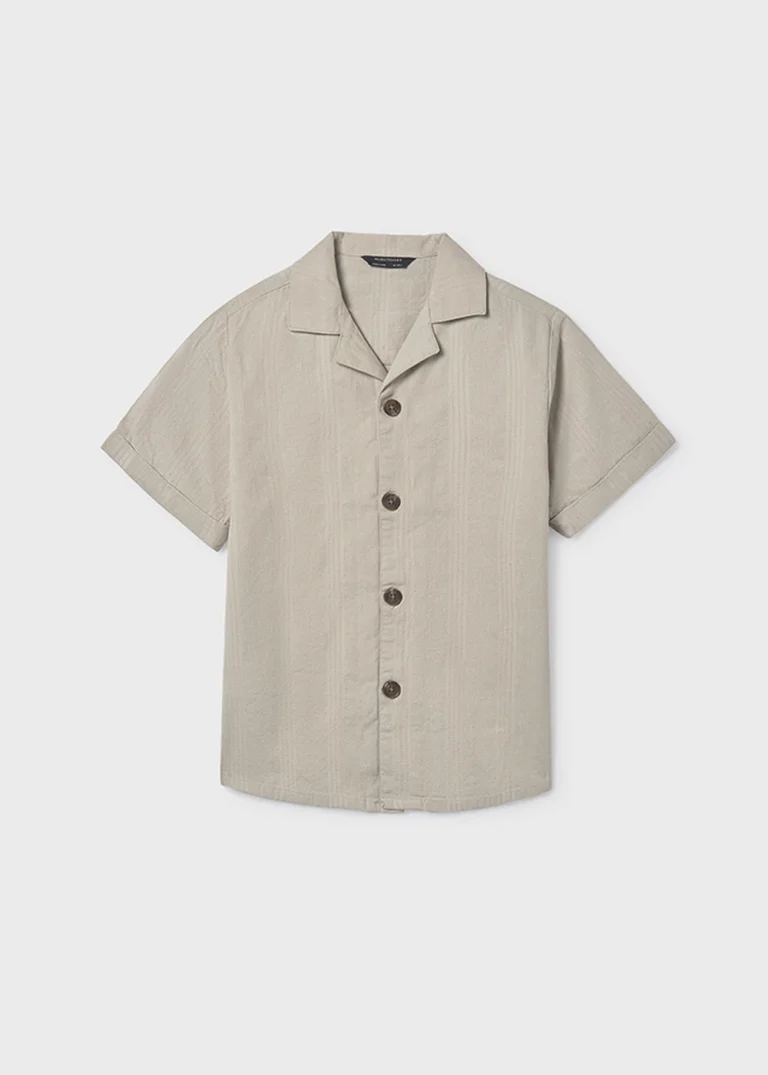 mayoral Πουκαμισο κοντομανικο γιακας 26 6170 76 Μπεζ