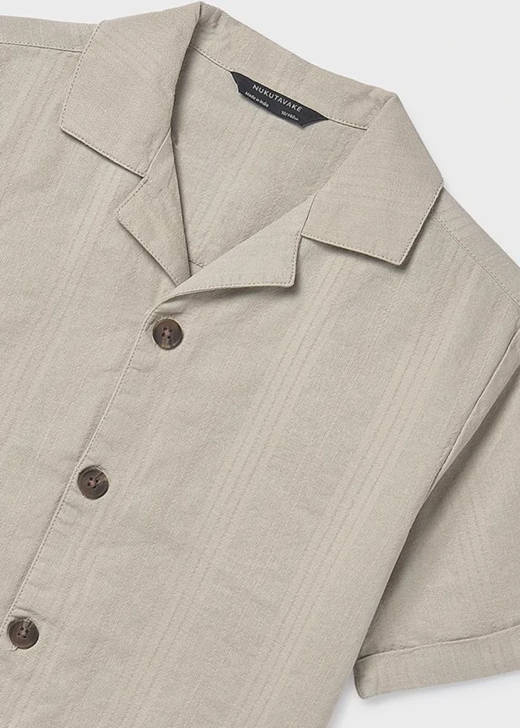 mayoral Πουκαμισο κοντομανικο γιακας 26 6170 76 Μπεζ