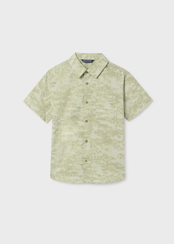 mayoral Πουκαμισο κοντομανικο γιακας 26 6172 87 Πράσινο σκούρο