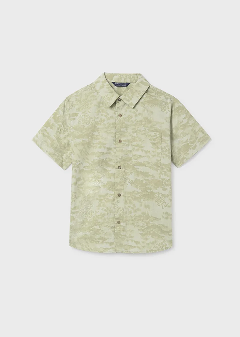 mayoral Πουκαμισο κοντομανικο γιακας 26 6172 87 Πράσινο σκούρο