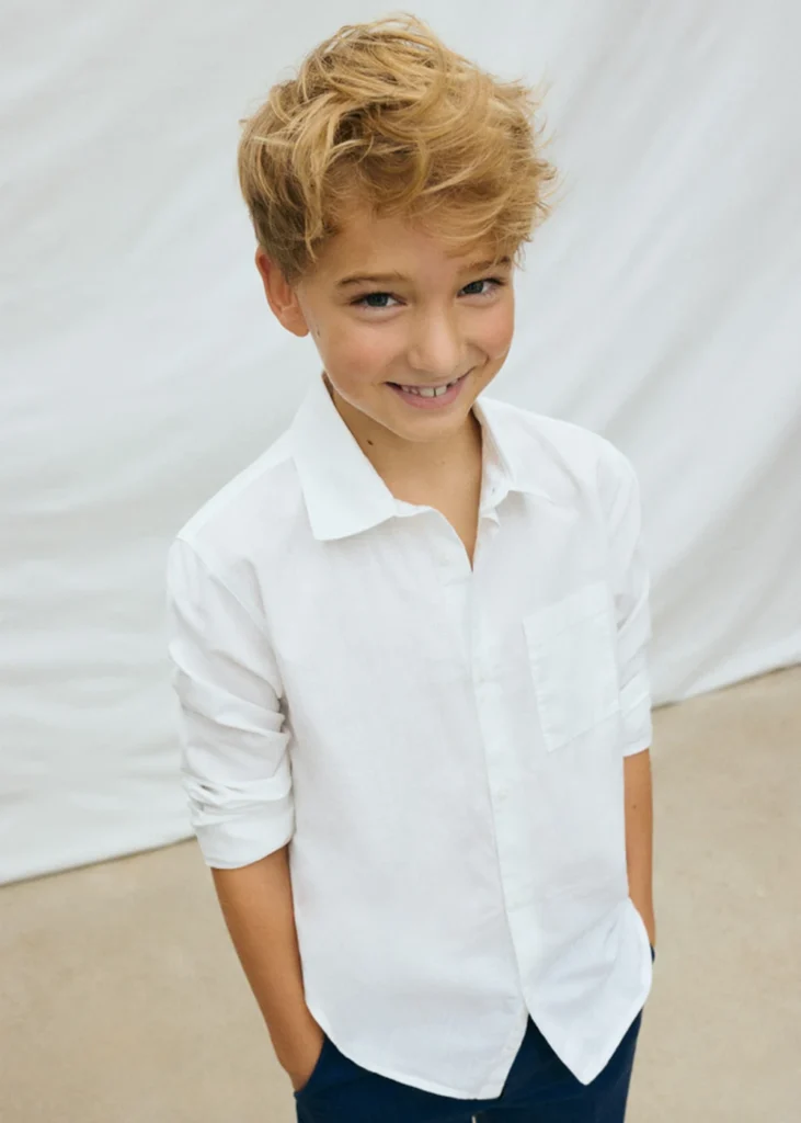 mayoral Πουκαμισο μακρυμανικο γιακας 26 6174 19 Λευκό