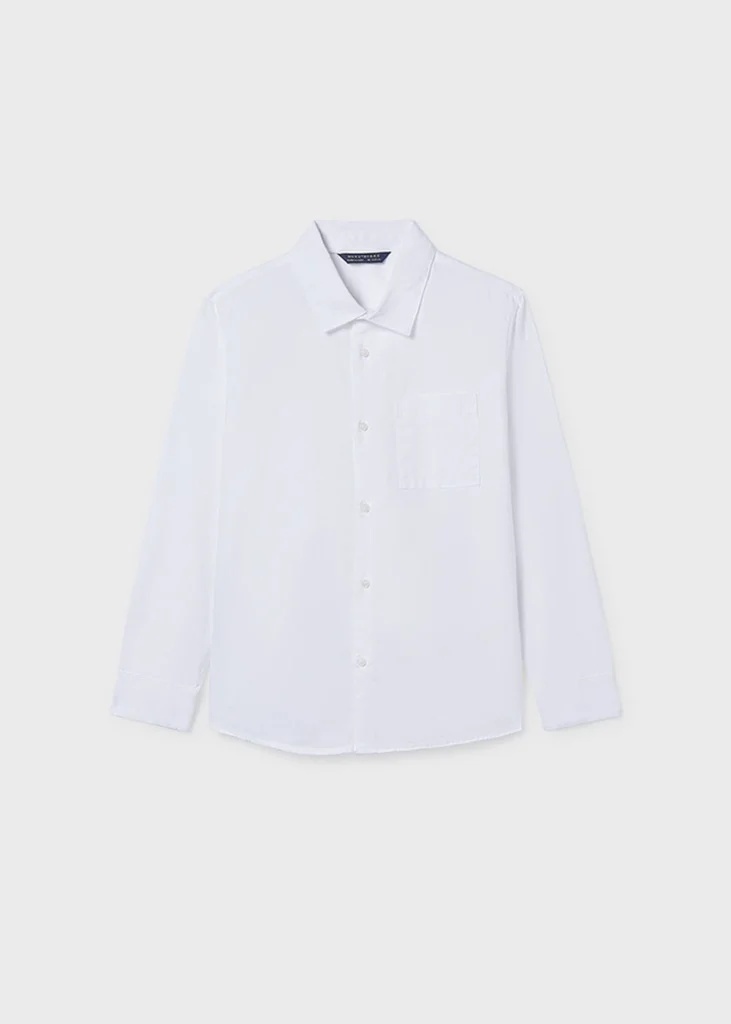 mayoral Πουκαμισο μακρυμανικο γιακας 26 6174 19 Λευκό