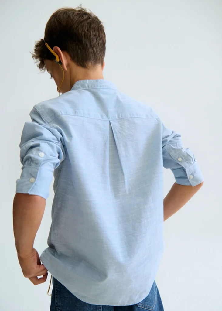 mayoral Πουκαμισο μακ/κο γιακας mao 26 6176 13 Γαλάζιο