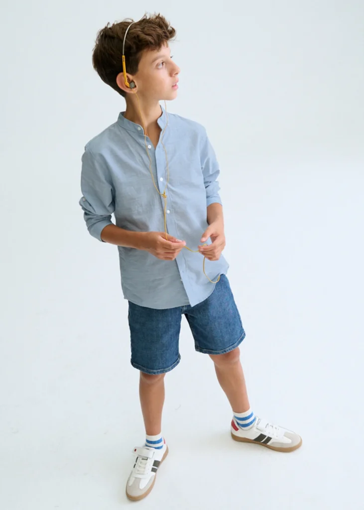 mayoral Πουκαμισο μακ/κο γιακας mao 26 6176 13 Γαλάζιο