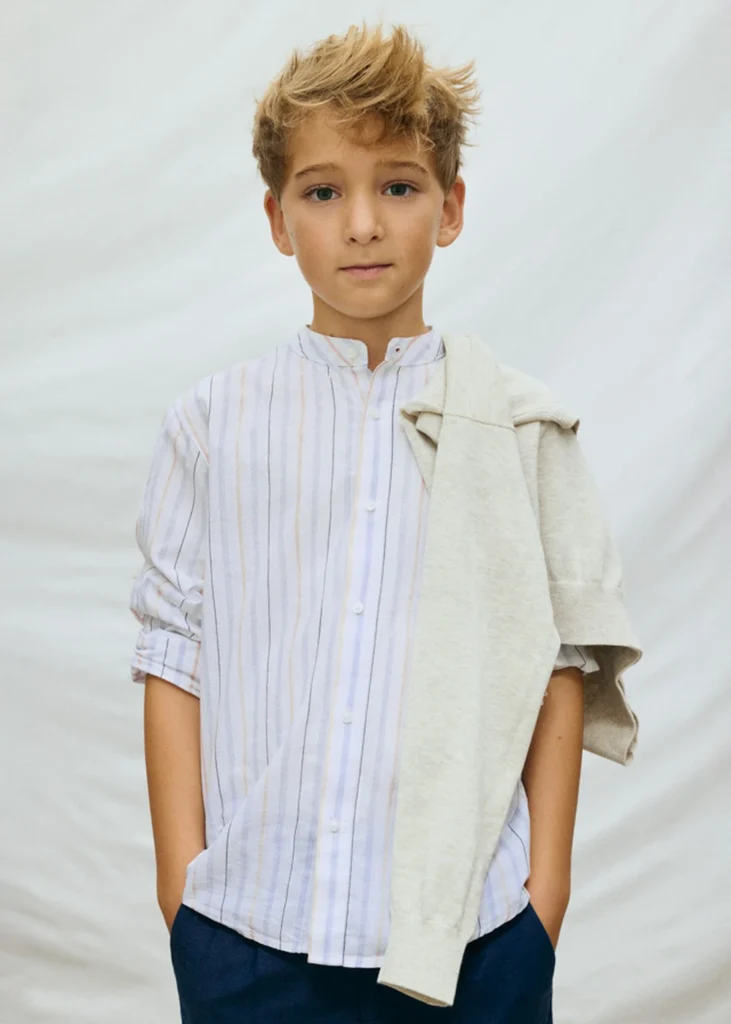 mayoral Πουκαμισο μακ/κο γιακας mao 26 6176 13 Γαλάζιο