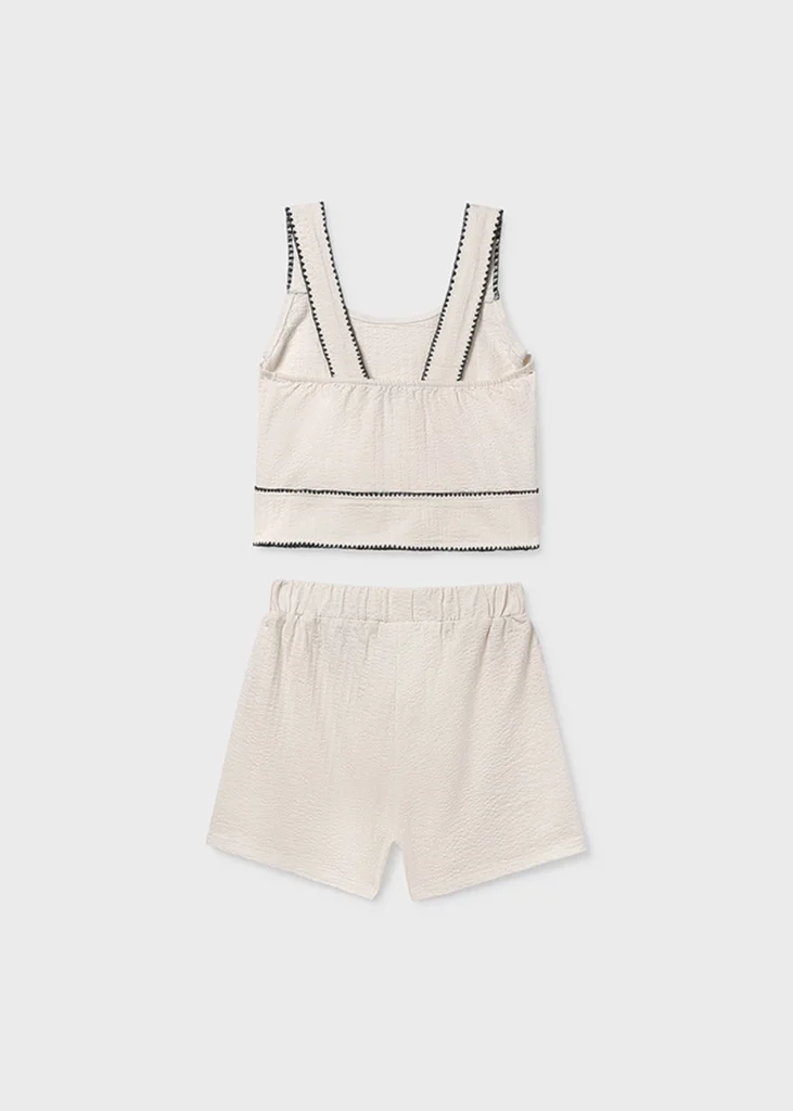 mayoral Σετ σορτς πλεξη κοχυλι 26 6213 70 Μπεζ