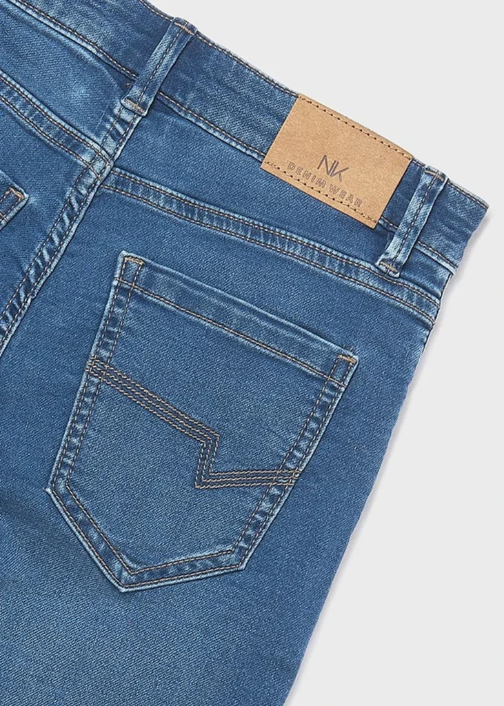 mayoral Βερμουδα soft denim 5τσεπη 26 6217 28 Πετροπλυμένο Τζιν