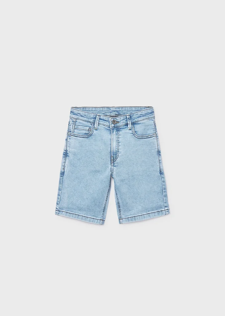 mayoral Βερμουδα soft denim 5τσεπη 26 6217 28 Πετροπλυμένο Τζιν