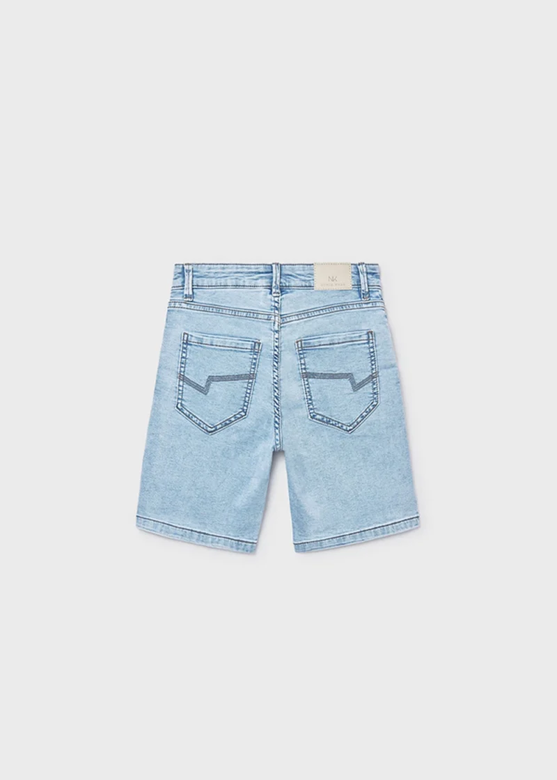 mayoral Βερμουδα soft denim 5τσεπη 26 6217 28 Πετροπλυμένο Τζιν
