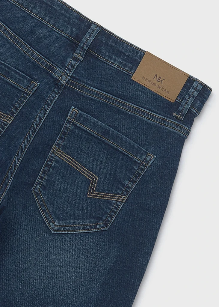 mayoral Βερμουδα soft denim 5τσεπη 26 6217 28 Πετροπλυμένο Τζιν