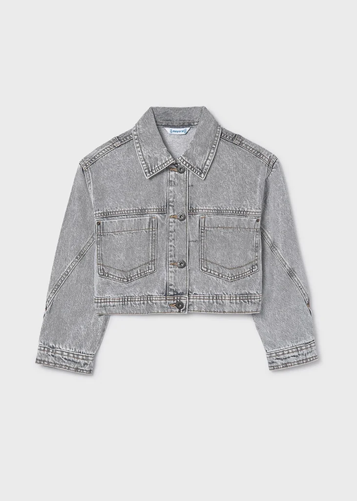 mayoral Τζακετ Τζιν 26 6406 89 Γκρι