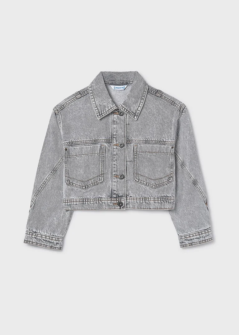 mayoral Τζακετ Τζιν 26 6406 89 Γκρι