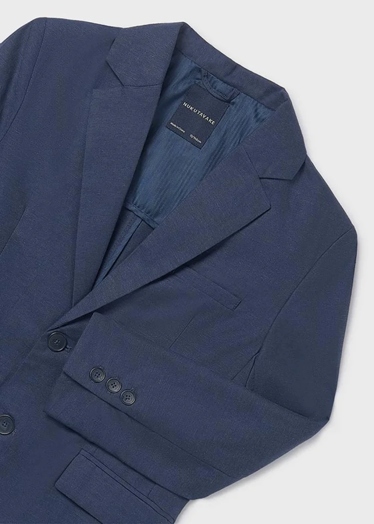 mayoral Σακακι λινο suiting 26 6413 64 Μπλε σκούρο