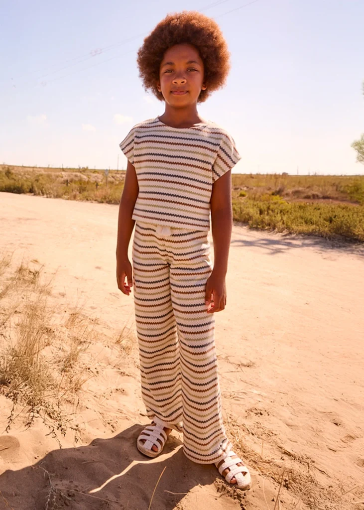 mayoral Παντελονι μακρυ τυπου crochet 26 6550 34 Βανίλια