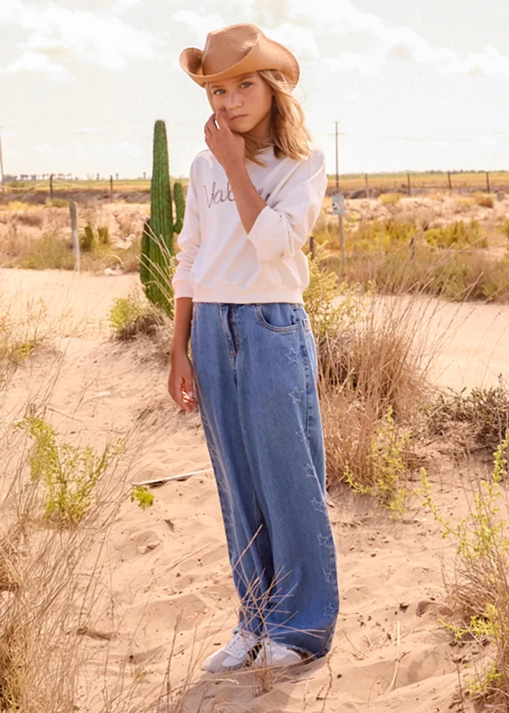 mayoral Παντελονι μακρυ Τζιν φαρδυ 26 6557 58 Τζιν