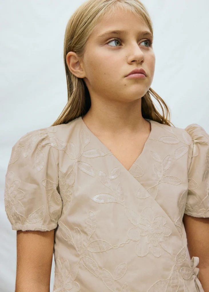 mayoral Σετ πανετλονι μακρυ κεντητο 26 6559 22 Μπεζ σκούρο