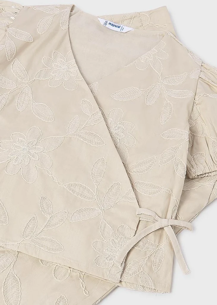 mayoral Σετ πανετλονι μακρυ κεντητο 26 6559 22 Μπεζ σκούρο