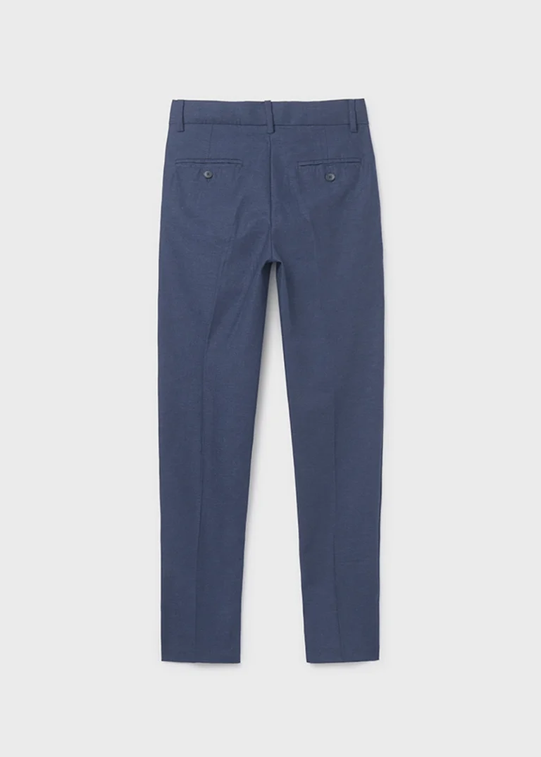 mayoral Παντελονι λινο suiting 26 6562 18 Μπλε σκούρο