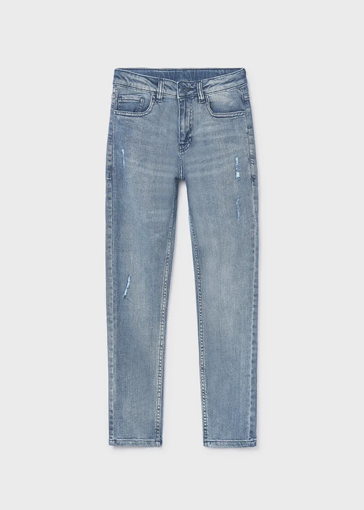 mayoral Παντελονι denim straight 26 6565 26 Πετροπλυμένο Τζιν